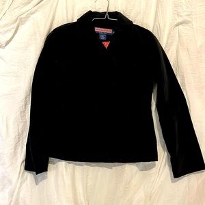 Vineyard vines girls size small black velvet double breasted short coat